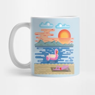 Sunbathing and enjoy the vacation Mug